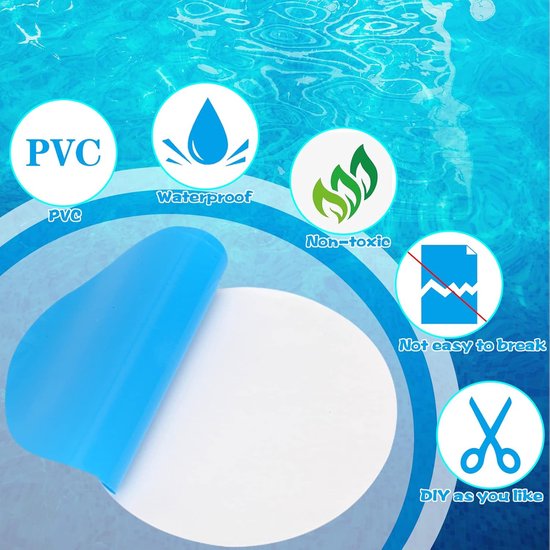 Reparatiepleisters - Zelfklevende patches - Zwembad repareren - Waterdicht en duurzaam - 40 stuks - Transparant — afbeelding 3