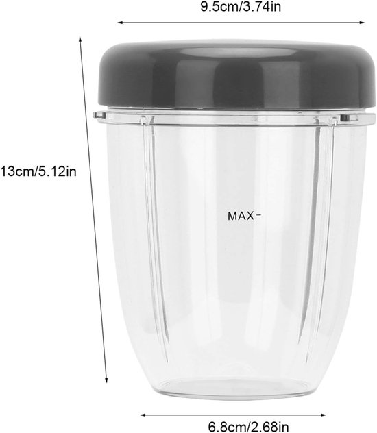 Blender Onderdelen Kit - Reserve Beker - Smoothies Maken - Vaatwasmachinebestendig - 18Oz - Transparant van Merkloos — afbeelding 4