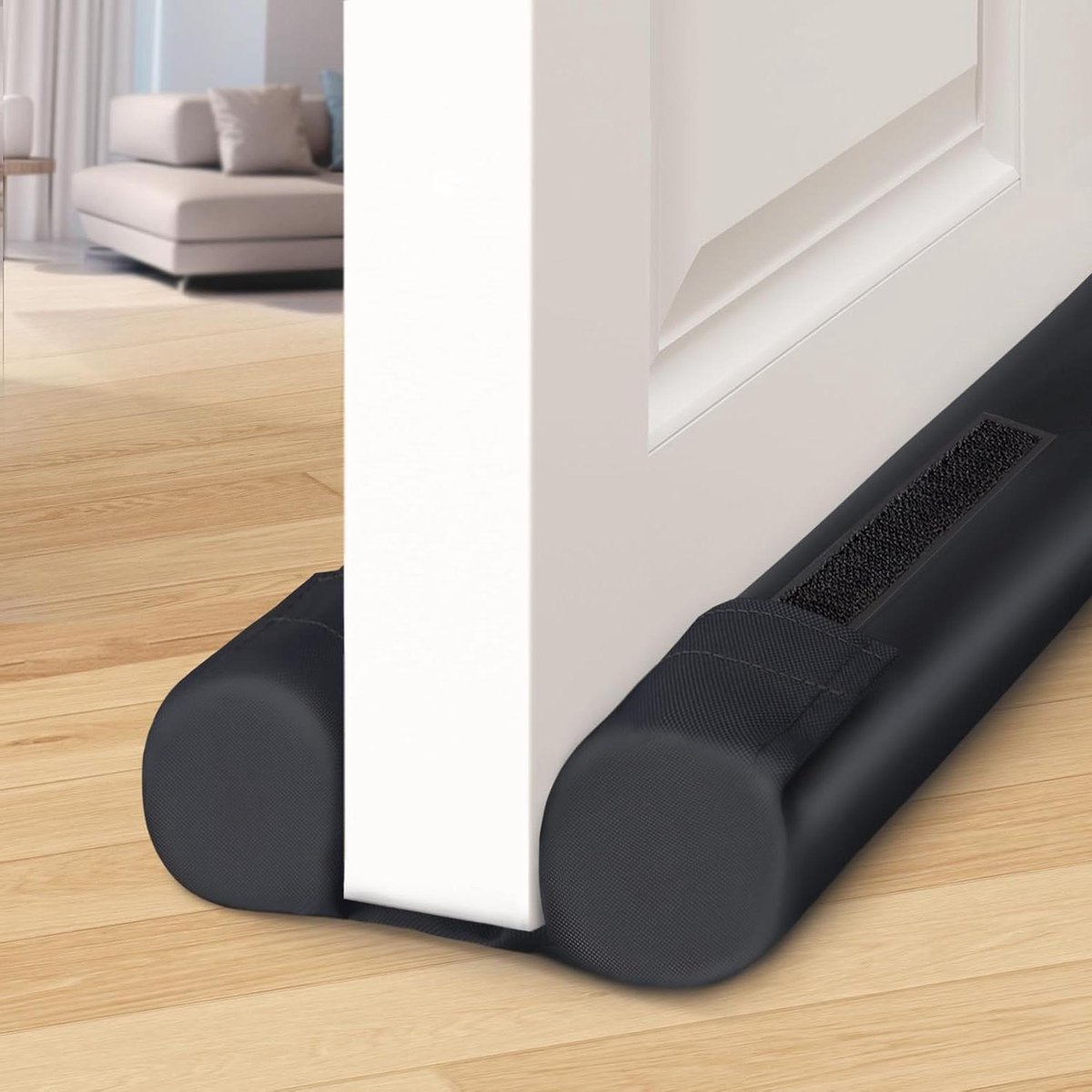 Deurtochtstopper - Tochtstrip deur - Tocht buiten houden - Verstelbare maat - 76 cm - Zwart
