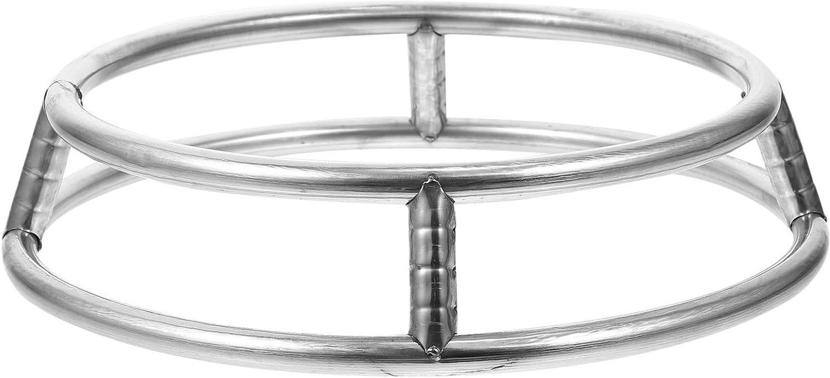 Wok Ring - Panhouder Keuken - Stabiel Koken - Dubbellaags Ontwerp - 26.5 cm - Zilver