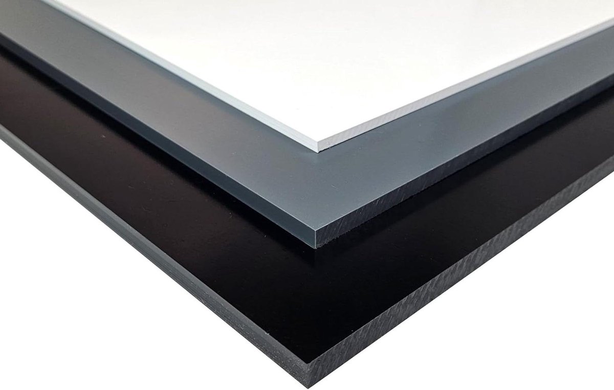 Kunststof Plaat - Hardboard PVC - Bouw Projecten - Weerbestendig - 495 x 495 mm - IJzergrijs