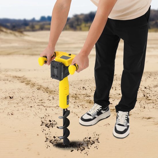 Novari - Grondboor - Elektrische grondboor - Krachtige 350W motor - Sterke boor van mangaanstaal - 30×8cm (lxb) - Gewicht 3.5kg van Merkloos	 — afbeelding 3