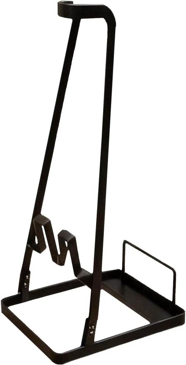 Stofzuiger Houder - Opbergrek - Ruimte Besparen - Geen Boren Nodig - 6 x 21 x 6 cm - Zwart