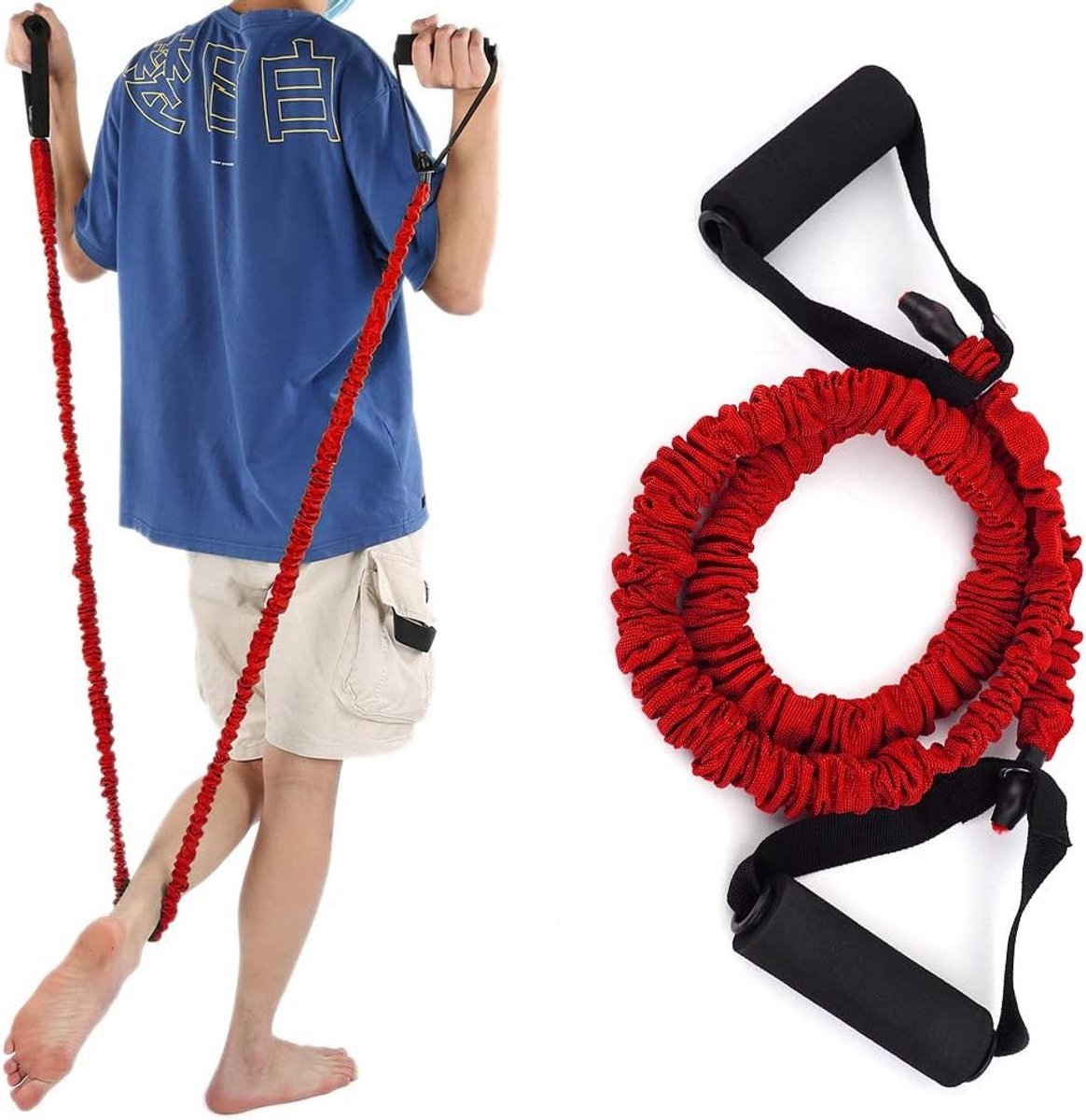 Elastische Trekkoord met Gleuf voor Fitness en Yoga - Anti-Break Power Training Bands voor Indoor Gebruik