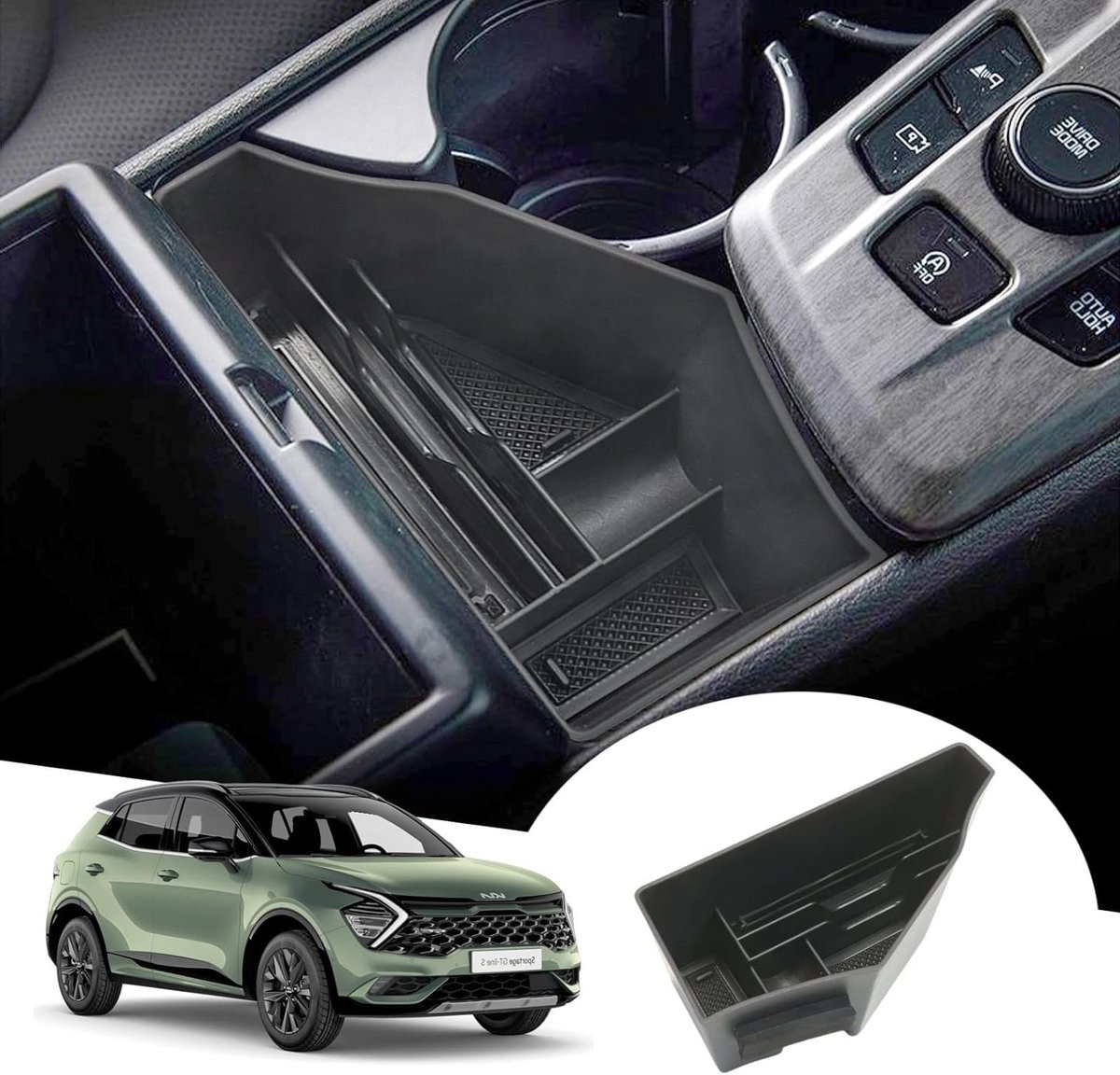 Center Console Opbergdoos voor Kia Sportage NQ5 (2022-2026) - Organizer Tray voor Handschoenenvak met Matjes, Munten en Kaarten, Accessoires voor Sportage 2025
