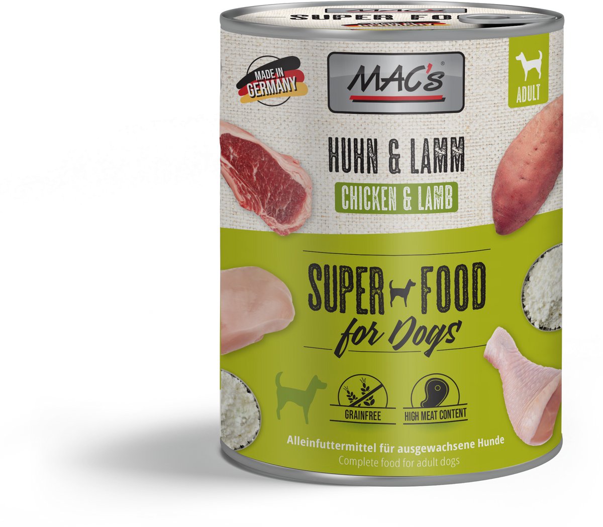 MAC's Hondenvoer Natvoer Blik - 70% Kip & Lam - 6 x 800g