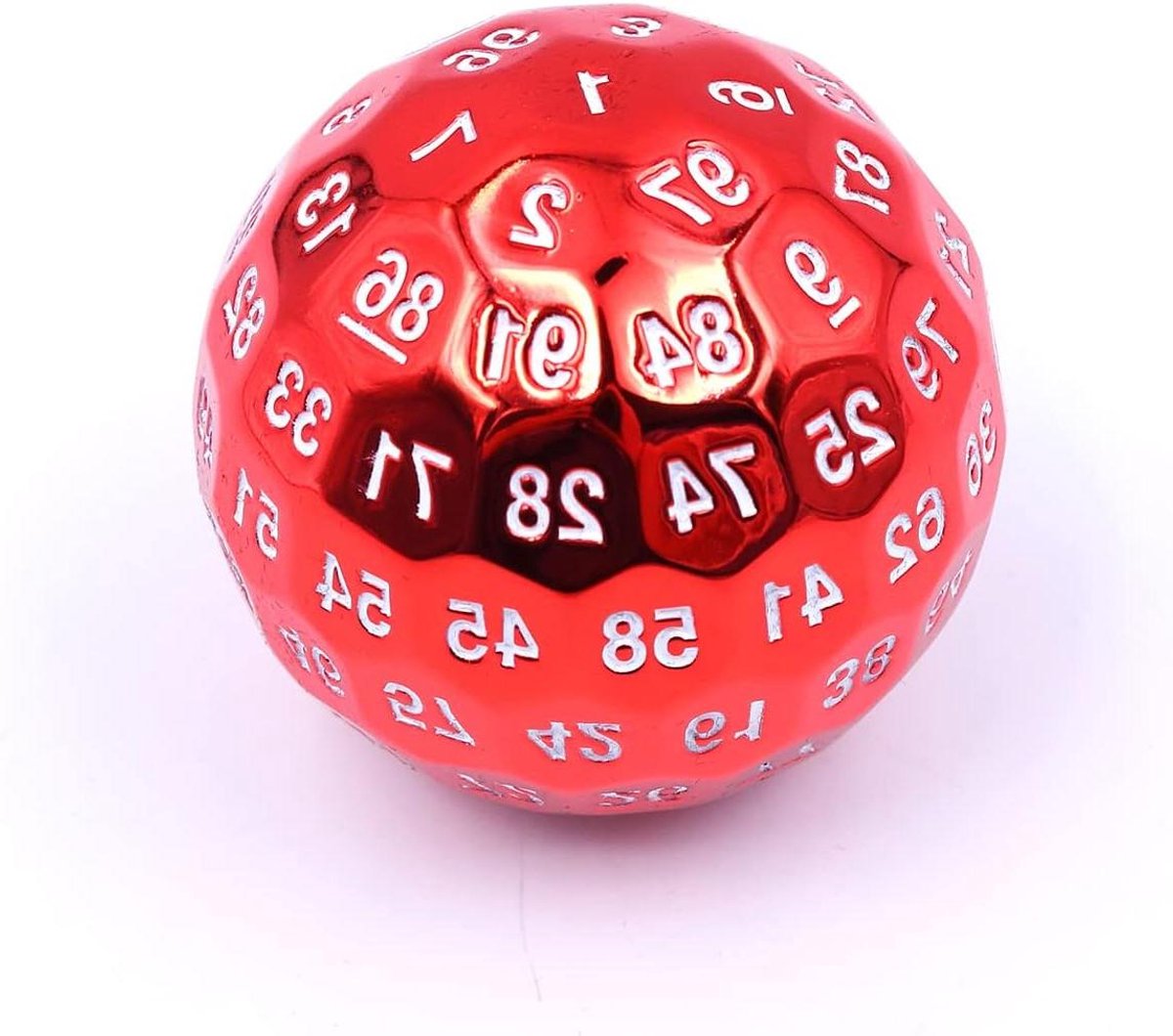 Veelvlak Dobbelstenen - RPG Dobbelstenen - Bordspellen Spelen - 100 Zijden Ontwerp - 50mm Groot - Rood