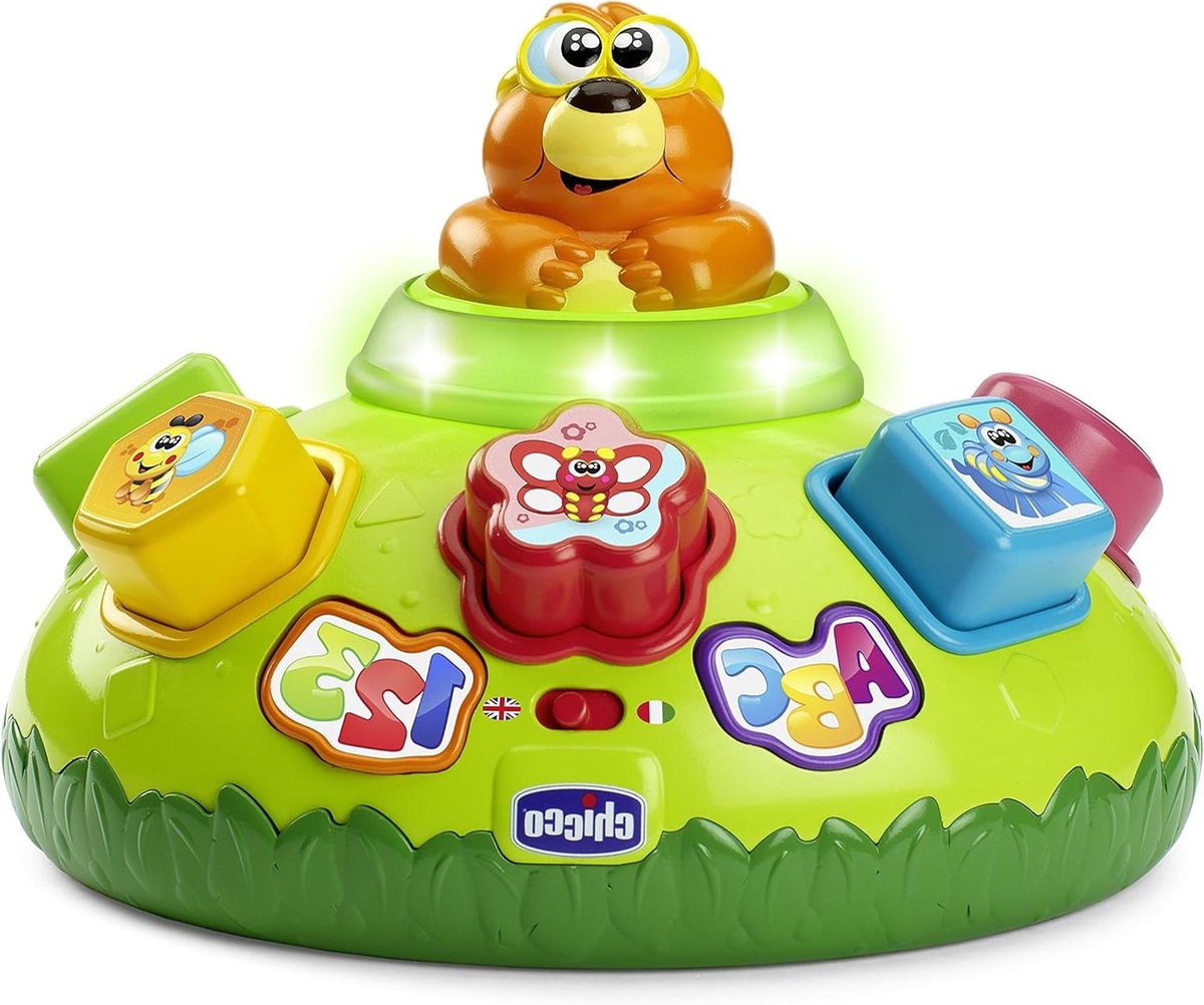 Educatief Activiteitencentrum - Vormen Sorteren - Baby Ontwikkeling - Tweetalig Engels Frans - Medium - Multicolor