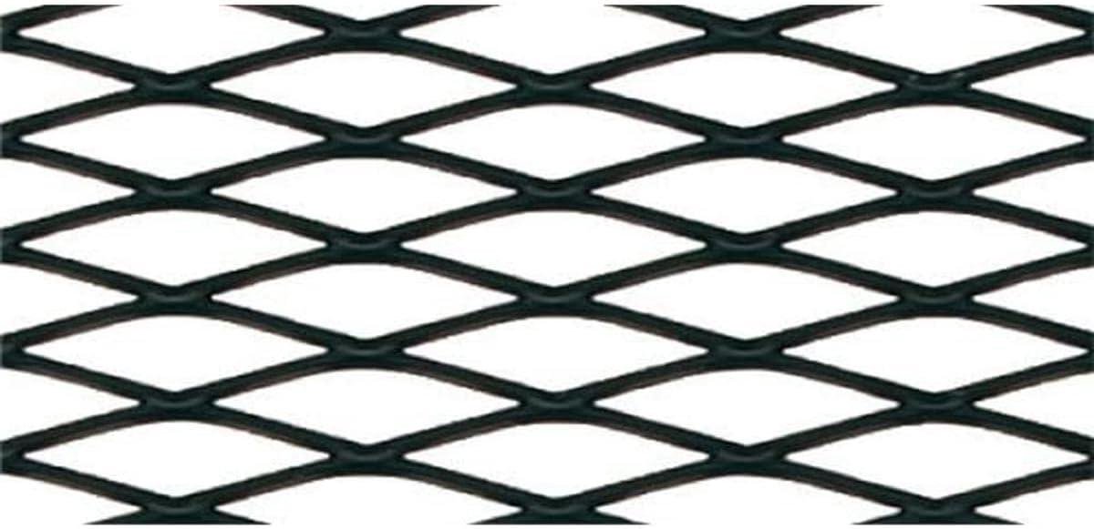 Racing Grill rooster - Rhombus patroon - Auto styling - Aluminiumlegering - 100 x 33 cm - Zwart