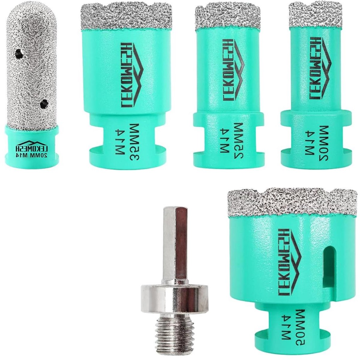 Diamantboor Gatenzaag - Tegelboor Set - Materiaal Boren - Vacuüm Gesoldeerd - 6 Stuks - Zilver