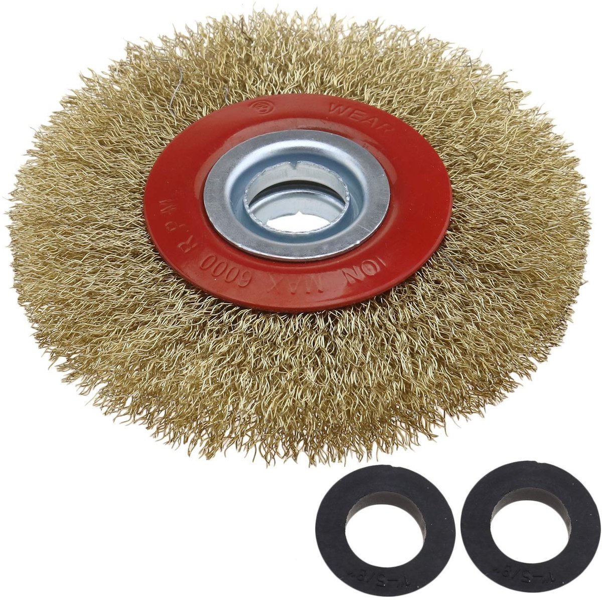 IMstore - Wheel Brush - Stalen Borstel - Voor het Reinigen van Metaal - Circulaire Borstel - Verwijder Roest en Verf - Geschikt voor Bench Grinder ...