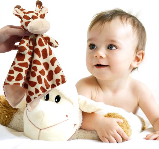 Knuffelige pluche deken - Baby knuffeldier - Baby comfort - Zacht polyester - Baby maat - Giraf luiaard — afbeelding 2