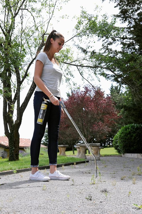 Onkruidbrander Brede Kop - Brandertje Tuin - Onkruid Verwijderen - Elektronische Piëzo-ontsteking - 100 cm Schachtlengte - Zwart — afbeelding 2