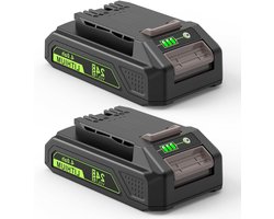2 Packs GW2430 accu 24 V 4000 mAh vervanging voor Greenworks 24 V (niet voor 48V) accu 29842 29852 29322 29862 2938202 26111700 CAM803 draadloze power tool met controlelampje