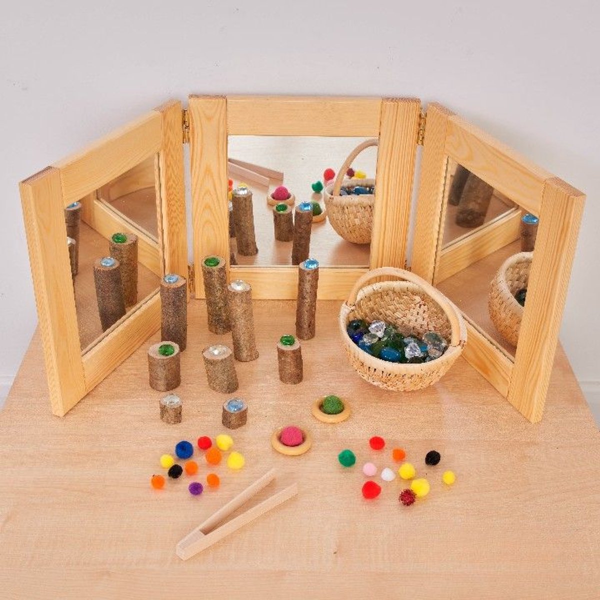 Cosy tafel drieluik spiegel educatief speelgoed voor kinderen.