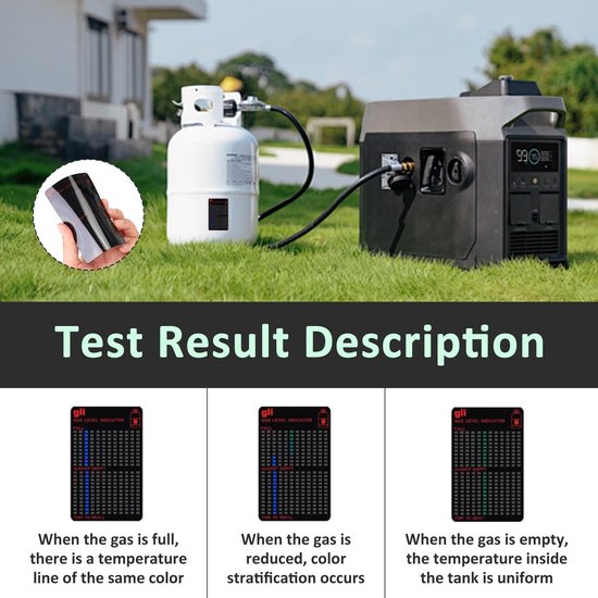 Cosensi - Magnetische Gasfles Niveau Indicator - Herbruikbaar - Eenvoudig te Installeren - Temperatuur Gevoelig - Voor Camping en Barbecue - Geschi... — afbeelding 2