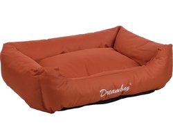 Flamingo - Mand Dreambay® Rechthoekig Terracotta - 80 x 67 x 22 cm - Hondenmand - Hondenkussen