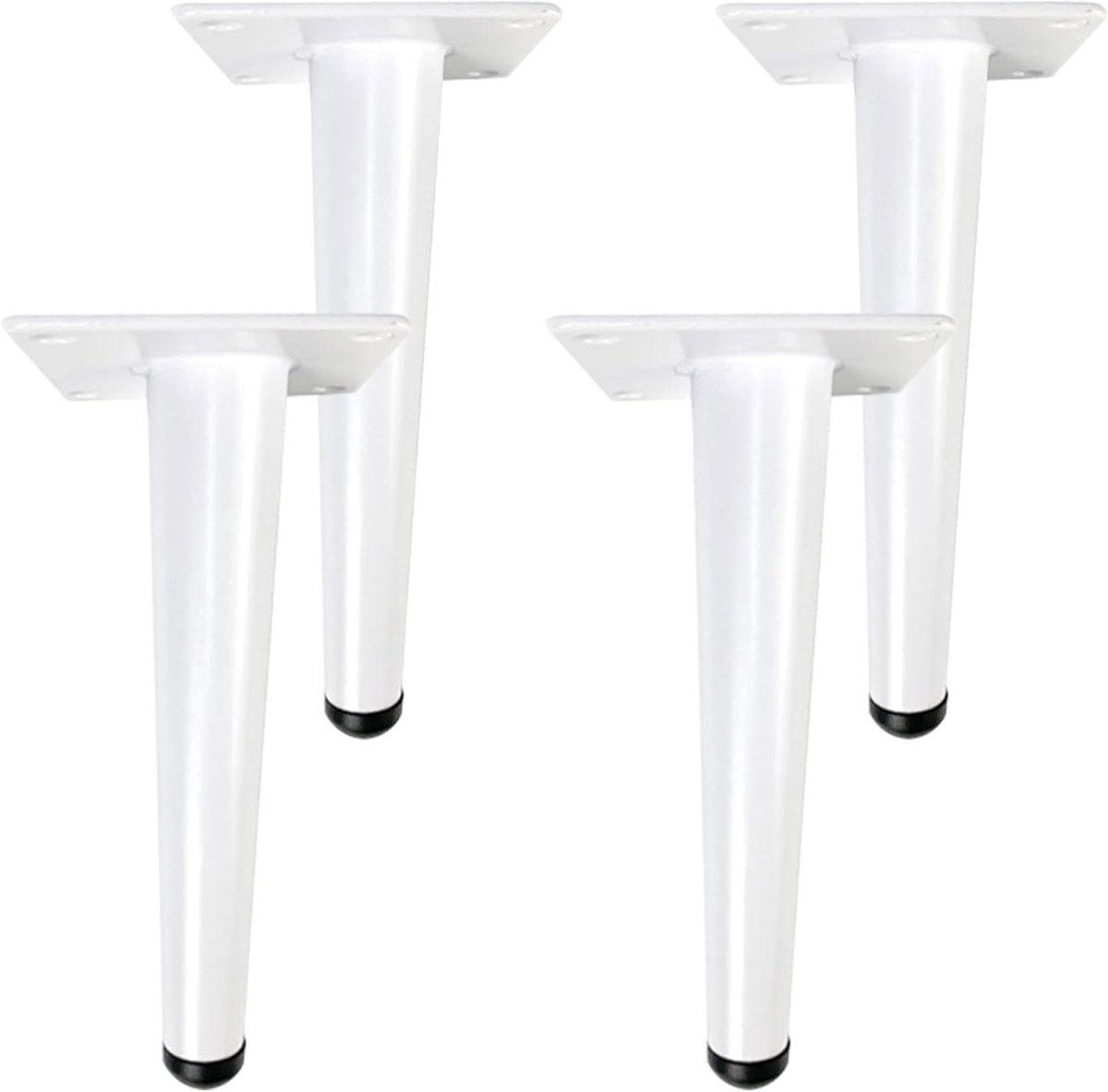 Bankpoten - Meubelpoten Sokkelvoet - Meubels Stabiliseren - Sterk Draagvermogen - 25 cm - Mat Wit