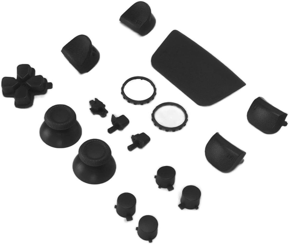 Vervangende Knopset voor PS5 Controller - Reparatieset voor Gamecontroller (Zwart) met Hoogwaardige Onderdelen en Eenvoudige Installatie