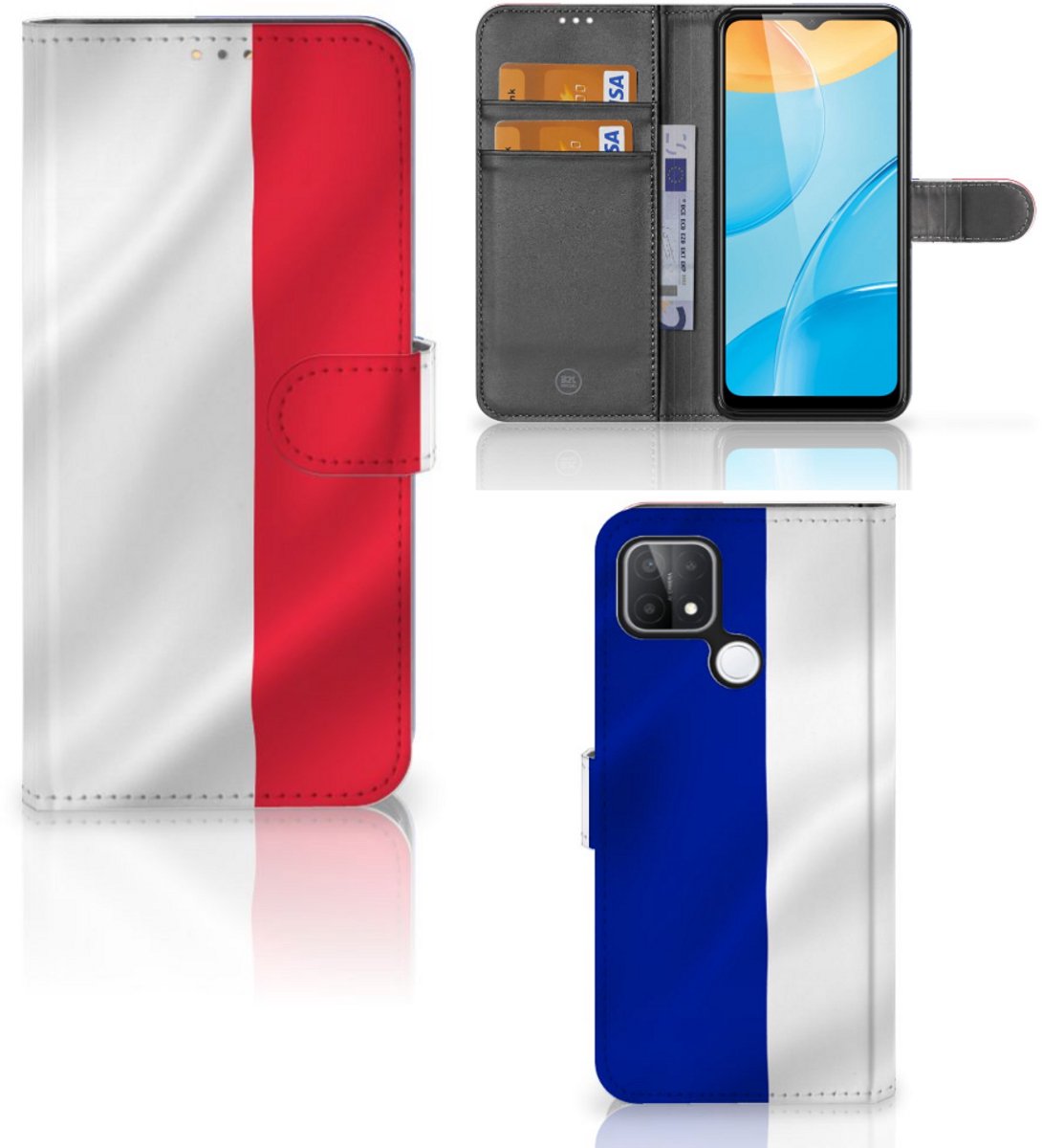 OPPO A15 Bookstyle Case Frankrijk
