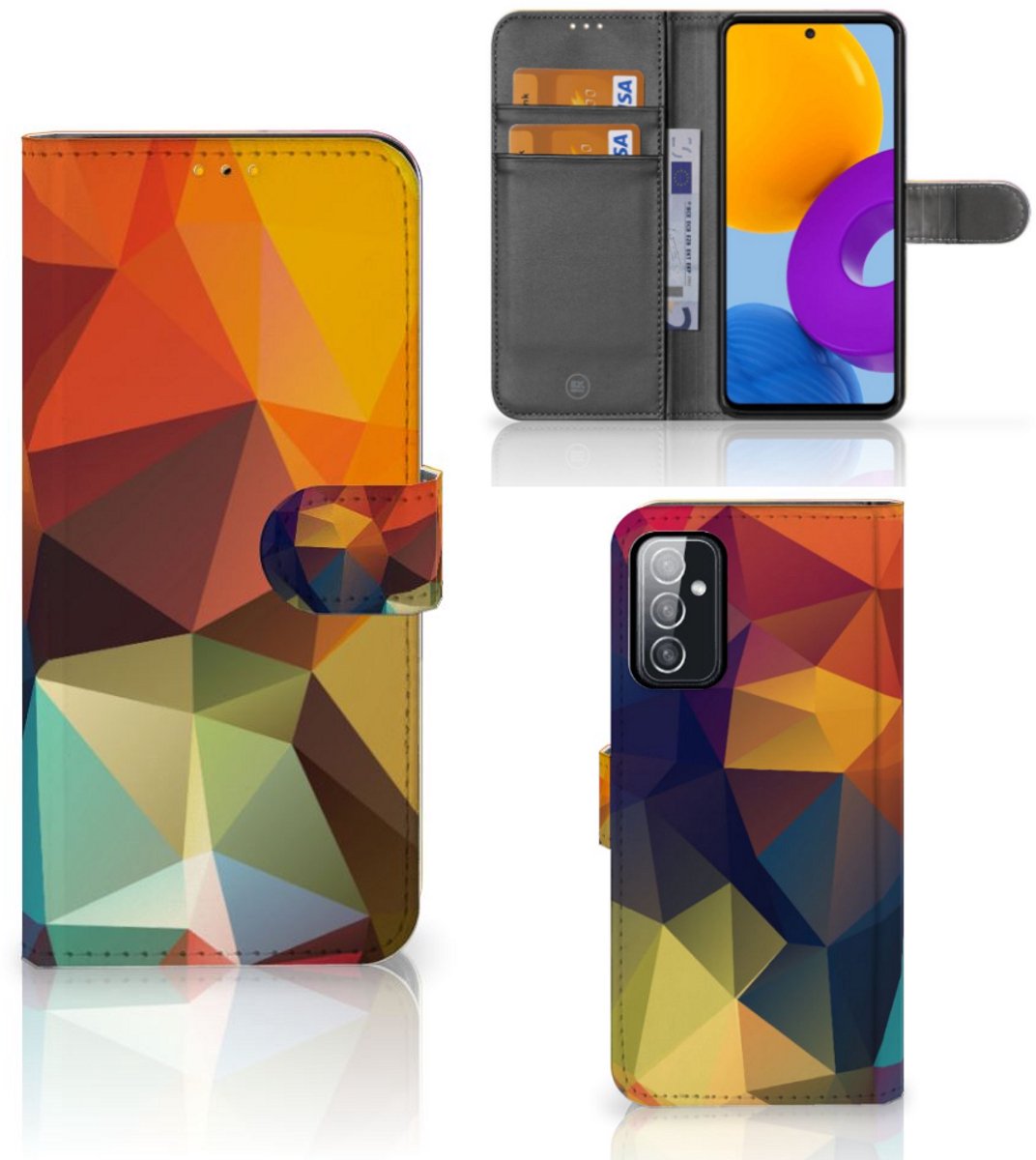 Samsung Galaxy M52 Book Case Polygon Color