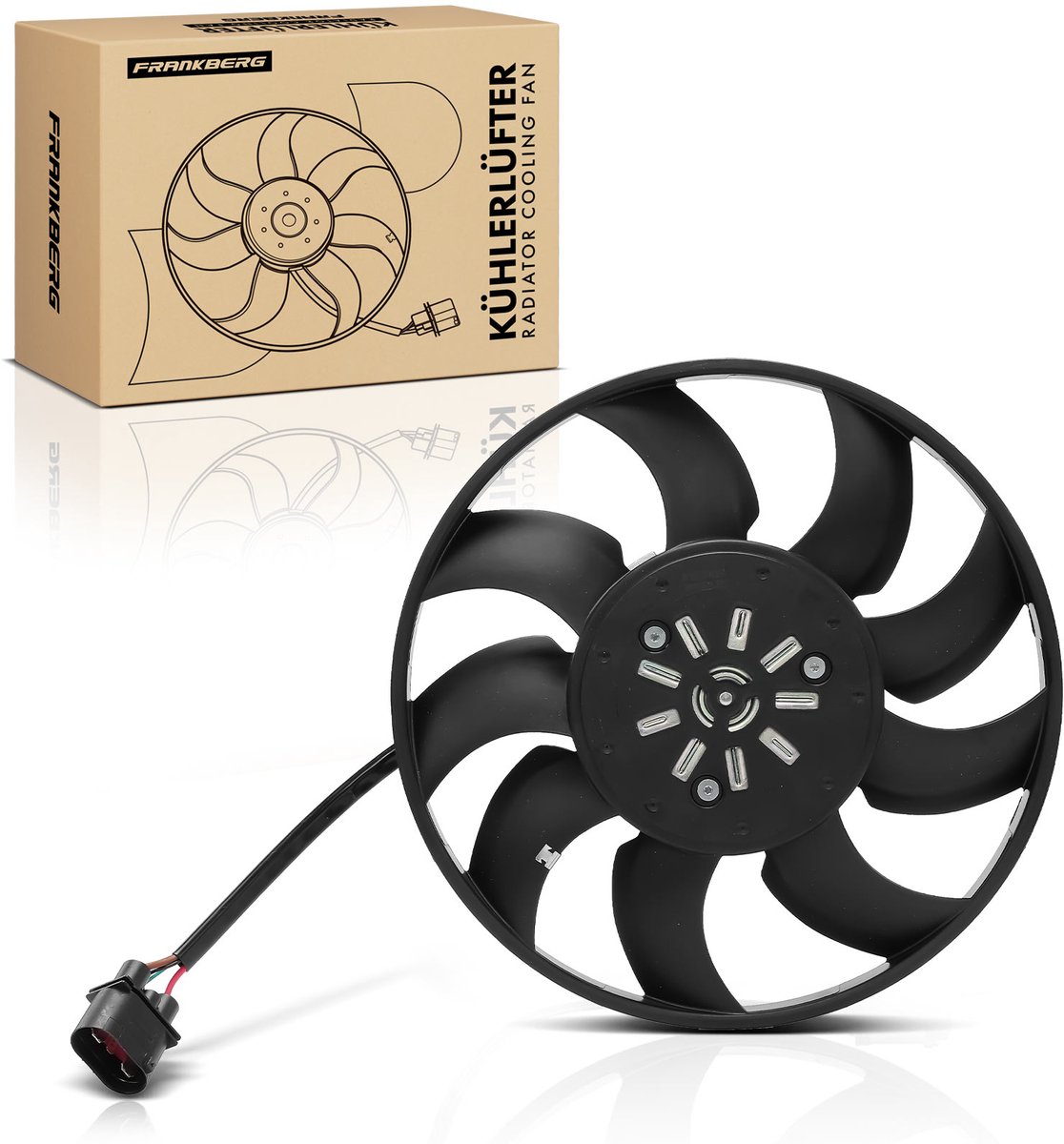 Frankberg 1x Motorradiator enkele ventilator
