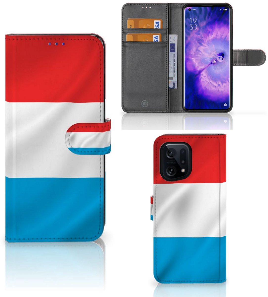OPPO Find X5 Bookstyle Case Luxemburg