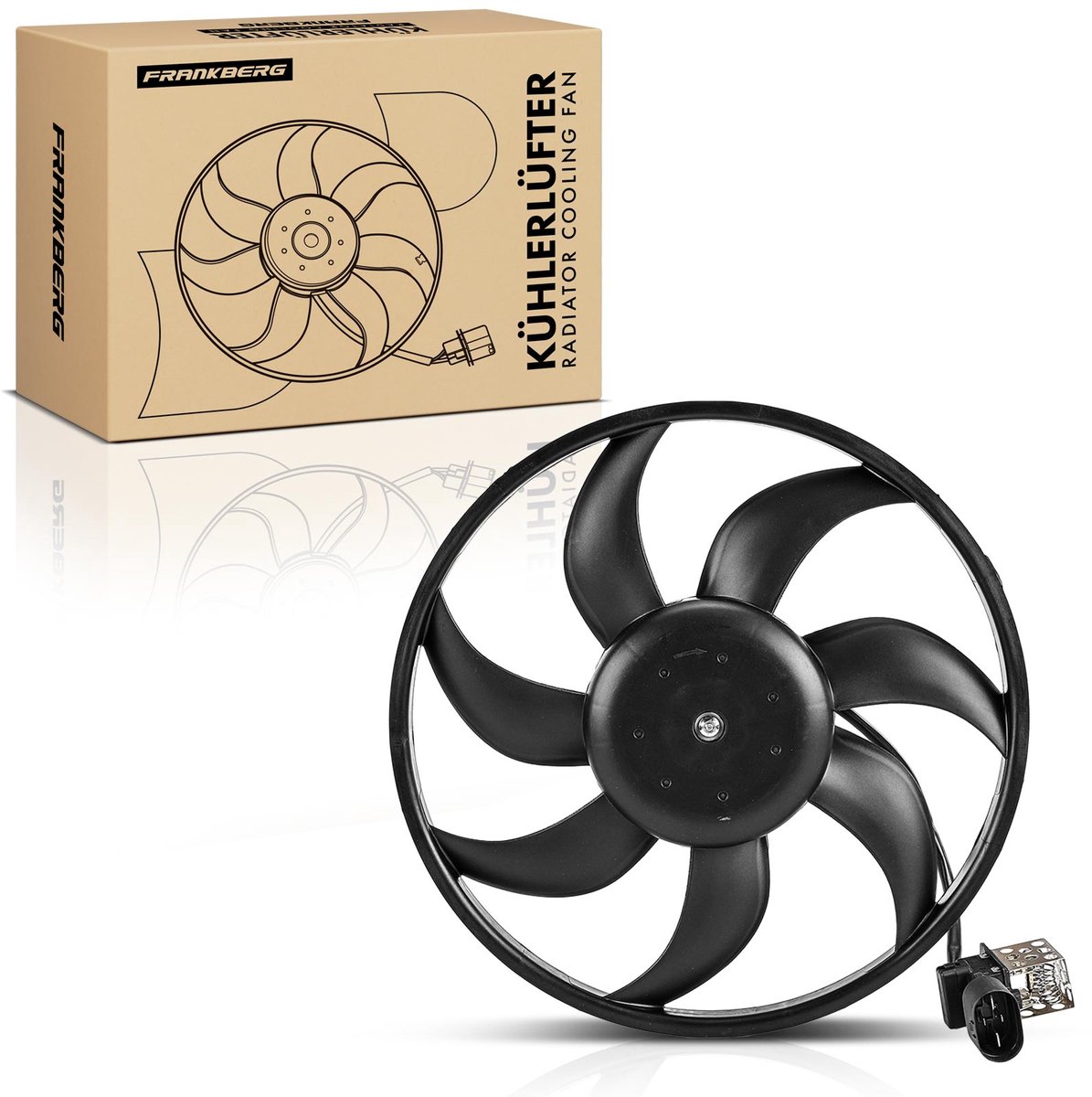 Frankberg 1x Motorradiator enkele ventilator