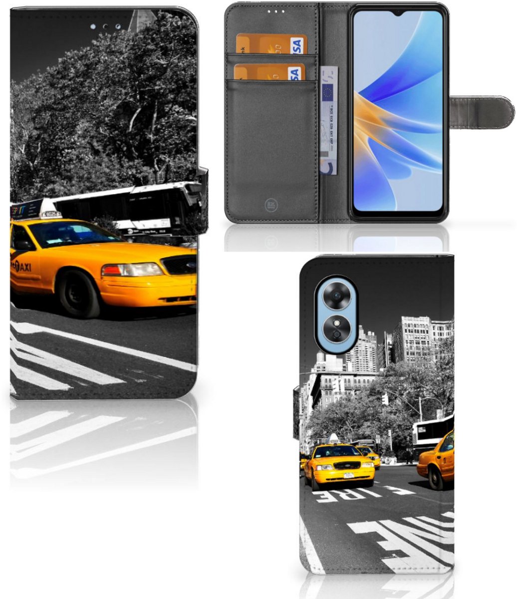 OPPO A17 Flip Cover New York Taxi