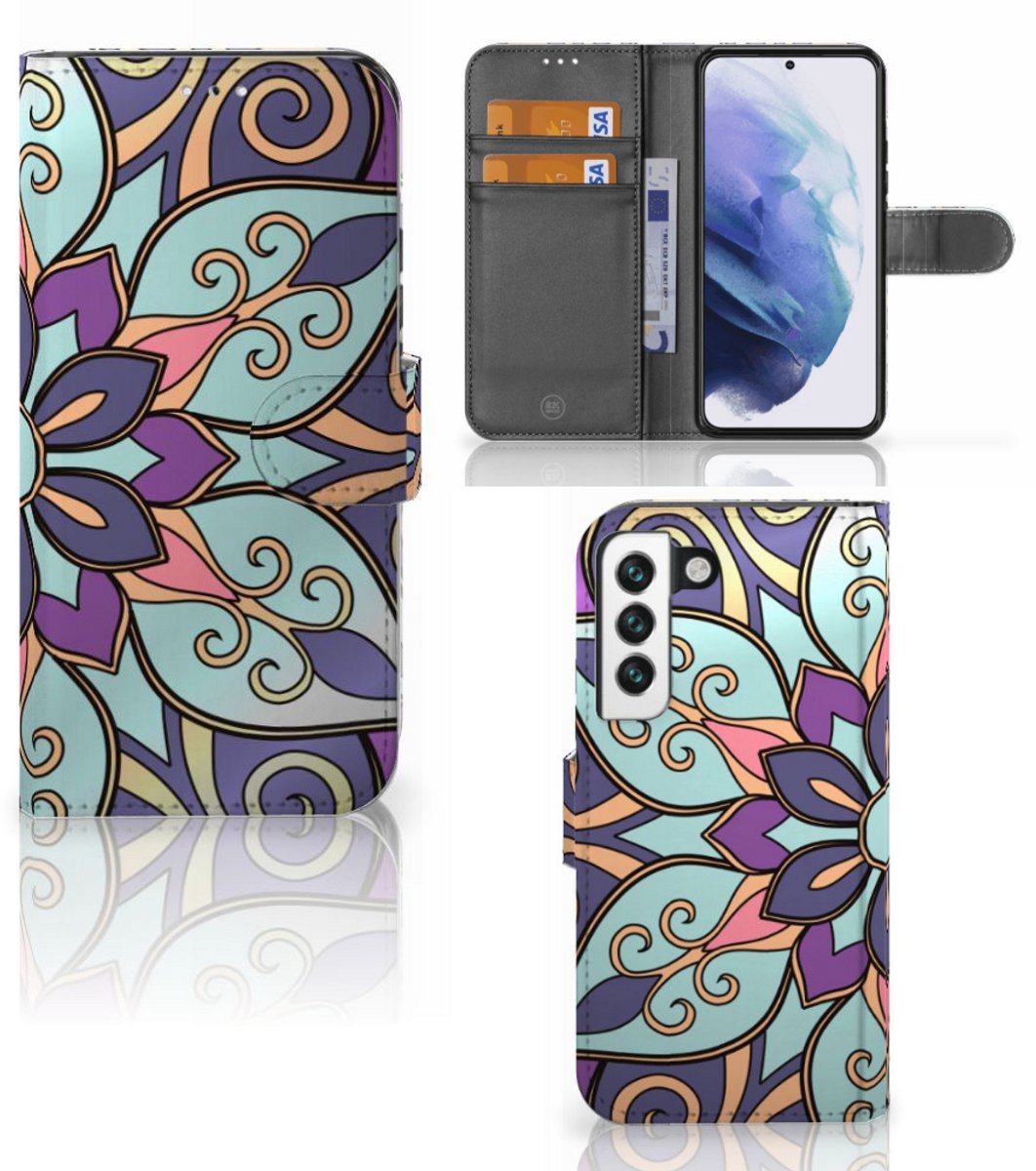 Samsung Galaxy S22 Hoesje Purple Flower