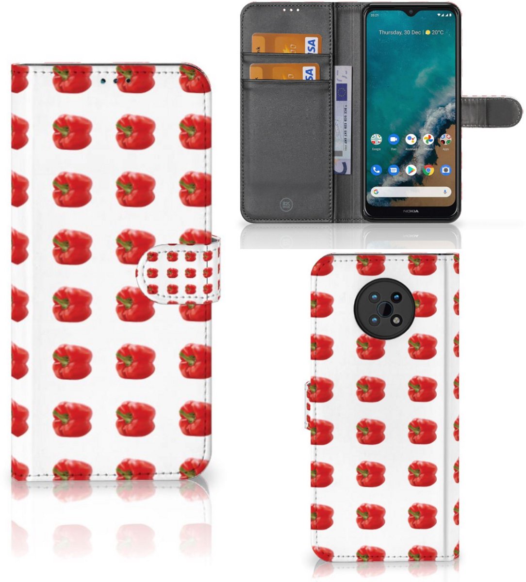 Nokia G50 Book Cover Paprika Red