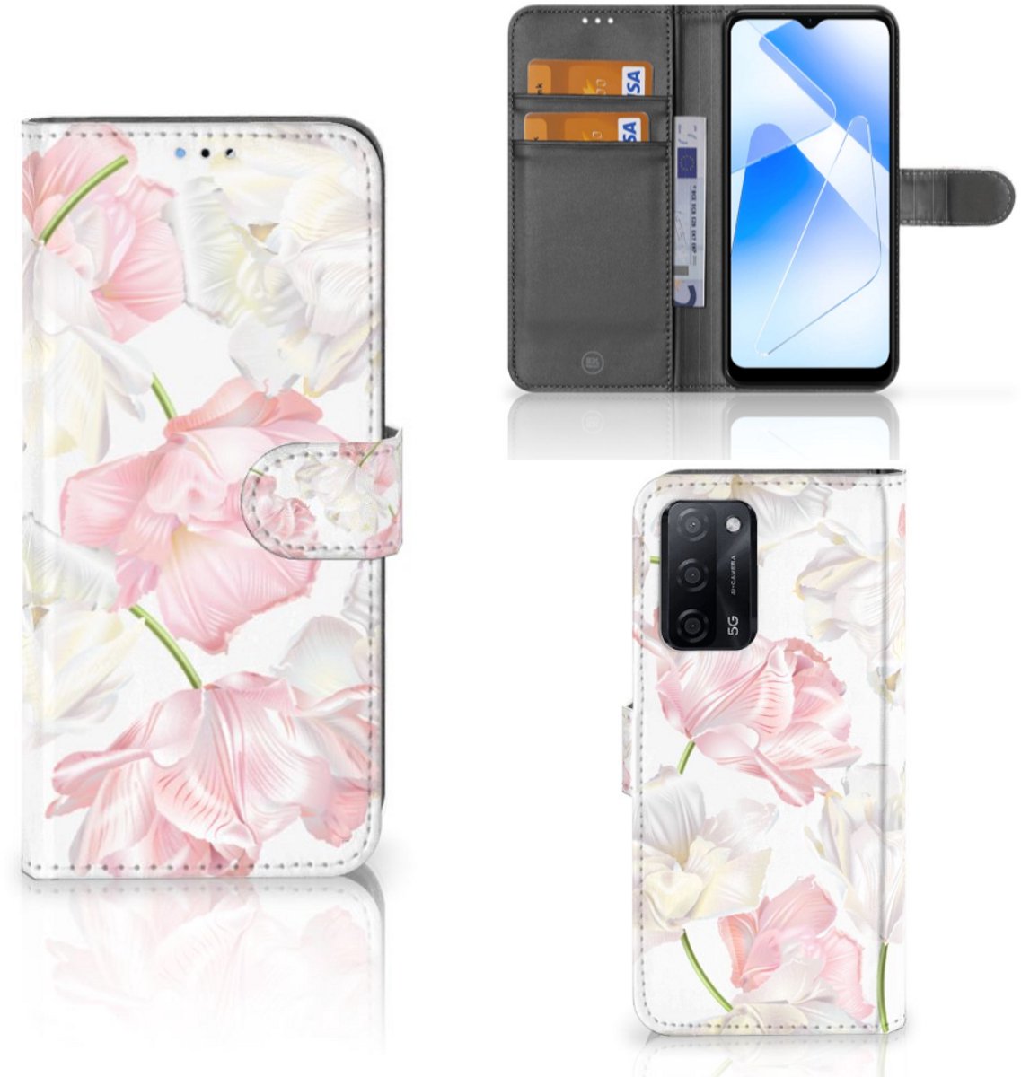 OPPO A16/A16s/A54s Hoesje Lovely Flowers