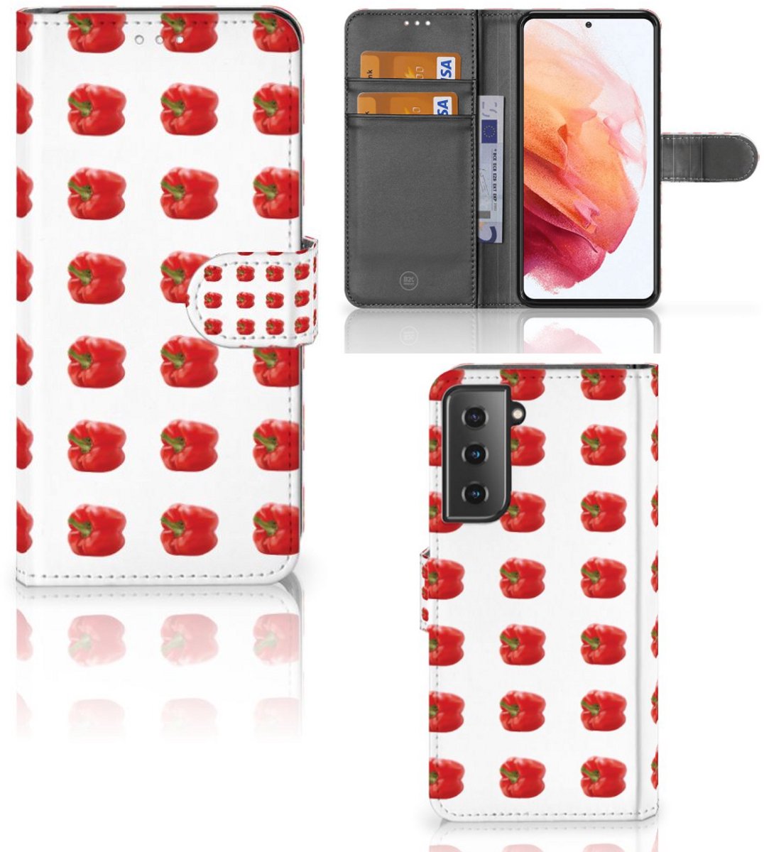 Samsung Galaxy S21 Book Cover Paprika Red