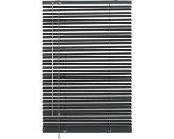 Aluminium jaloezie - Horizontale lamellen - Privacy en zonwering - Traploos verstelbaar - 80 x 175 cm - Leisteen