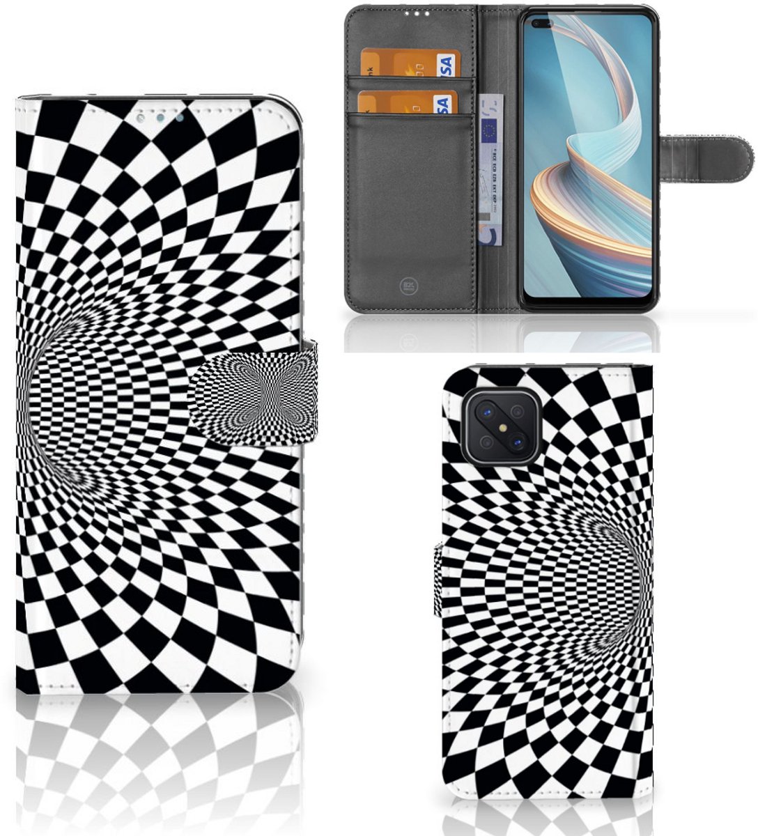 OPPO Reno4 Z Book Case Illusie