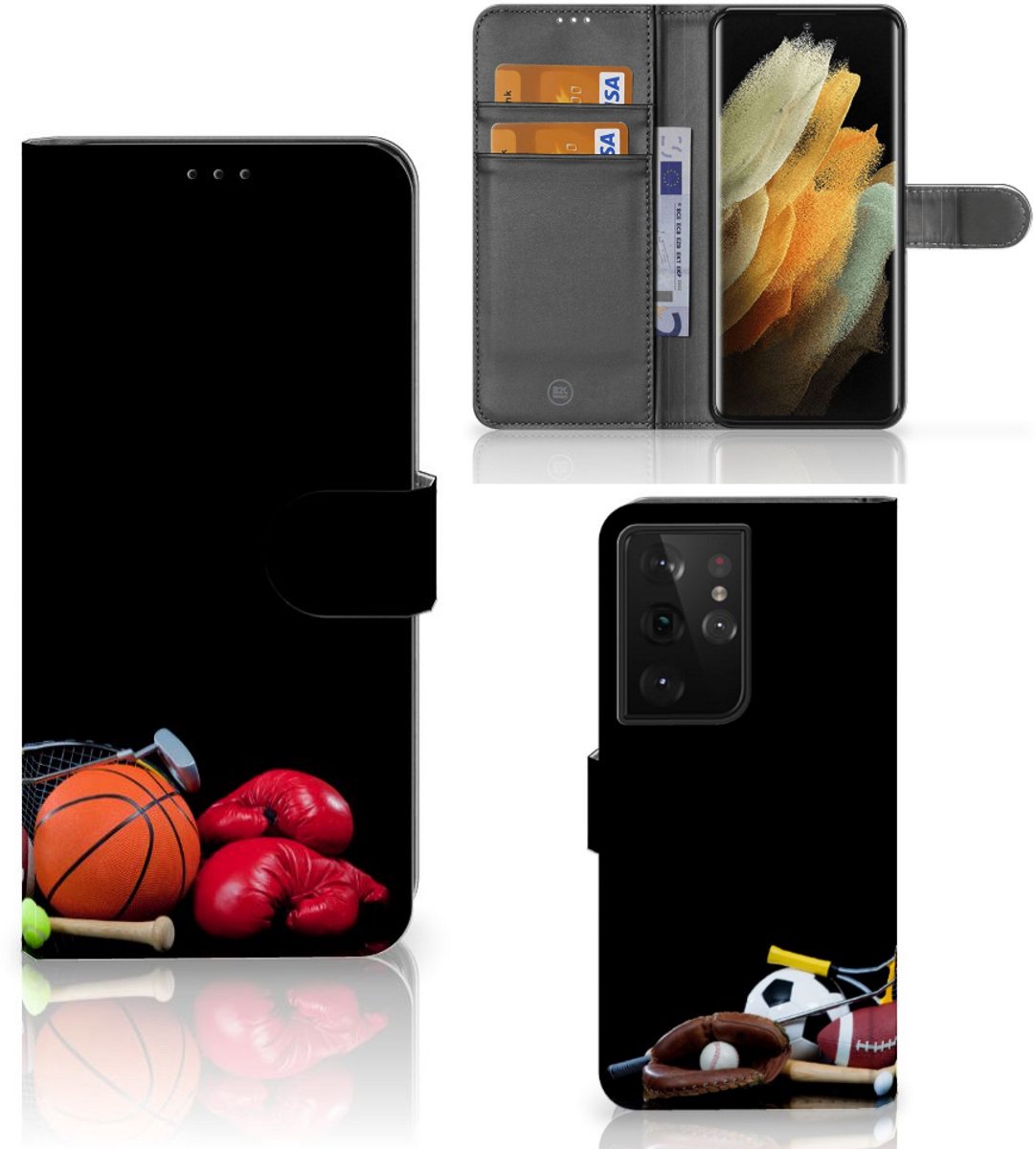 Samsung Galaxy S21 Ultra Wallet Case met Pasjes Sports