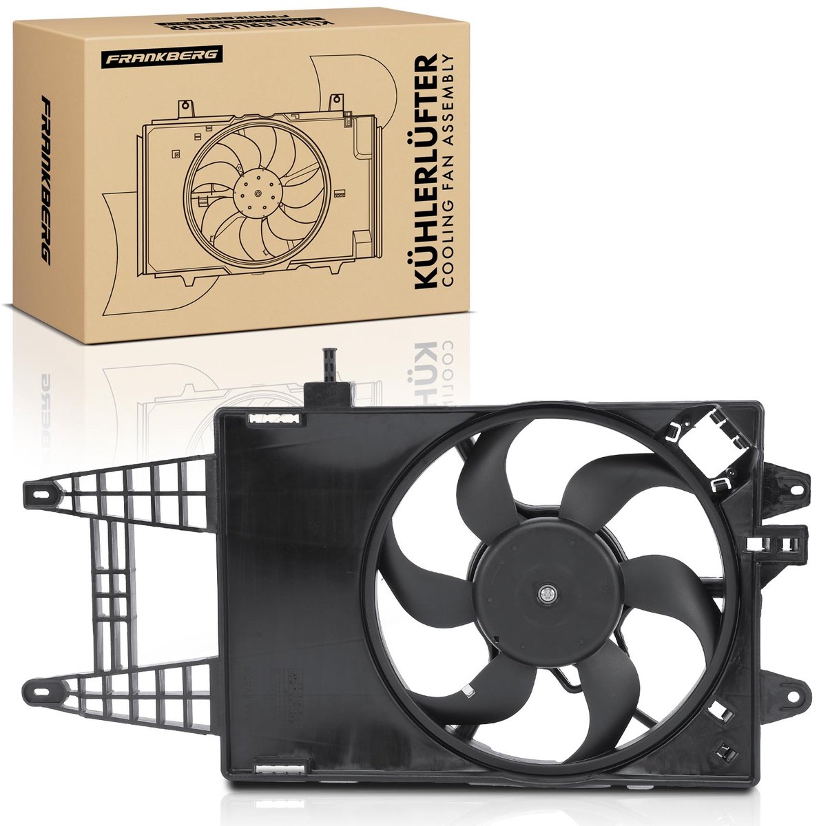 Frankberg 1x Motorradiator enkele ventilator
