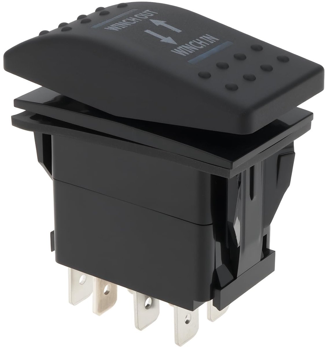 7 Pin Rocker Switch met Blauw LED - 12V/20A, 24V/10A voor Auto, RV, ATV, UTV