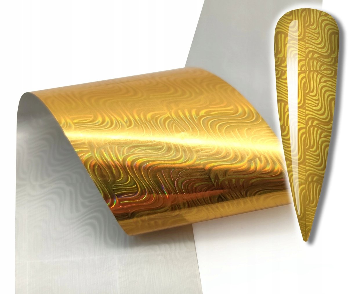 Frezarkowo - Folie Transfer - Goud Holo - Zygzagi - 100x4cm