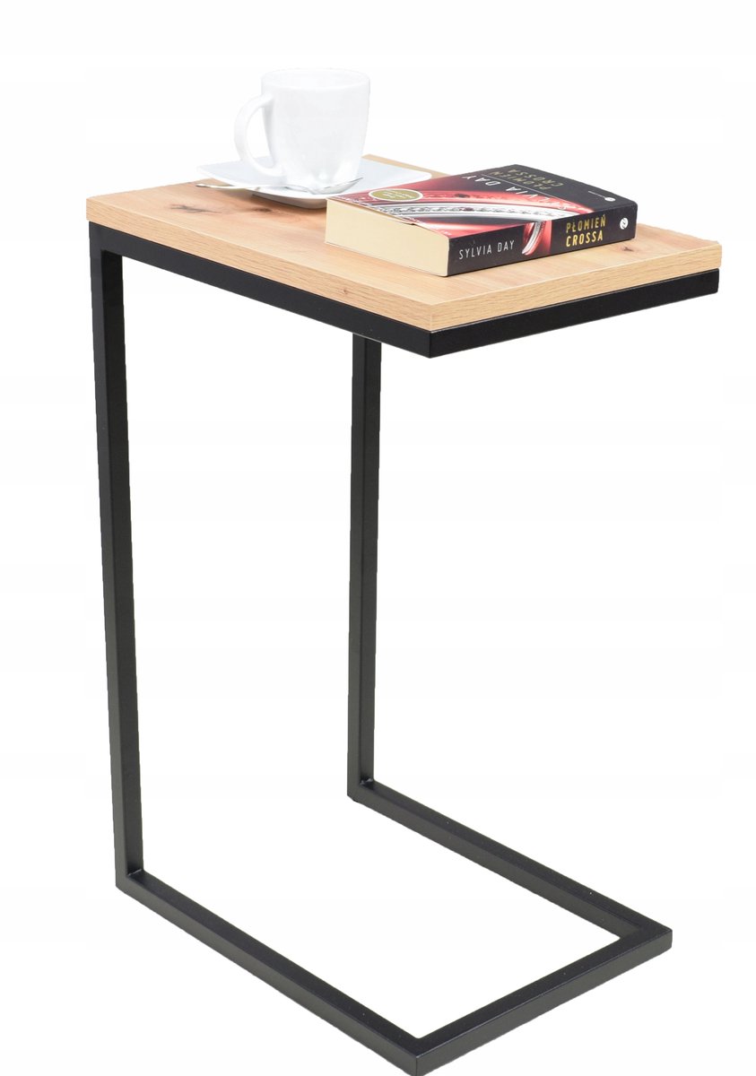 FutuStal Stolik Pomocniczy - Zwart Eiken Artisan - 62 cm - 4,2 kg Zwart;Eiken