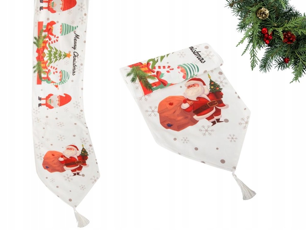 Tafelloper Kerst - Kerstmis - Christmas - Textiel - Runner - Tafelkleed - 205 x 35 cm