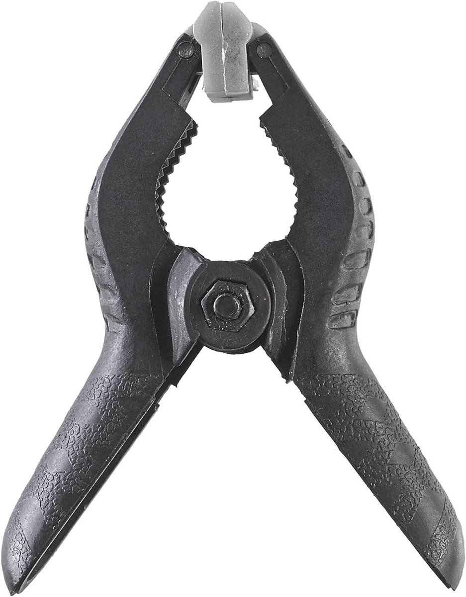 Veerklem 50 mm - Lijmklem Spanband - Werkstukken Klemmen - Flexibele Spanbekken - 30 mm Spanbreedte - Grijs
