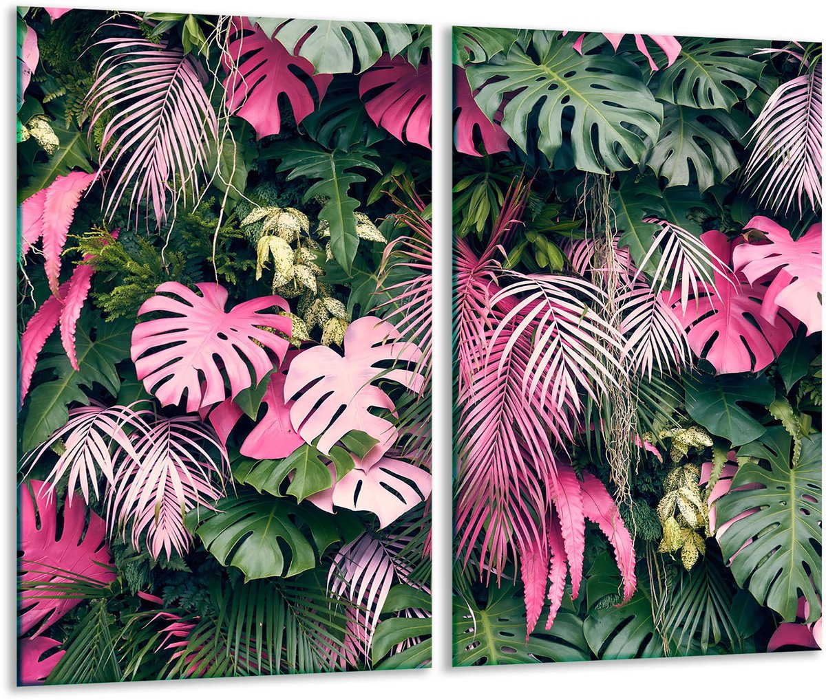 TMK ArtDeko Serie - Glas Snijplank - 2x 30x52 cm - Bloemen Motief