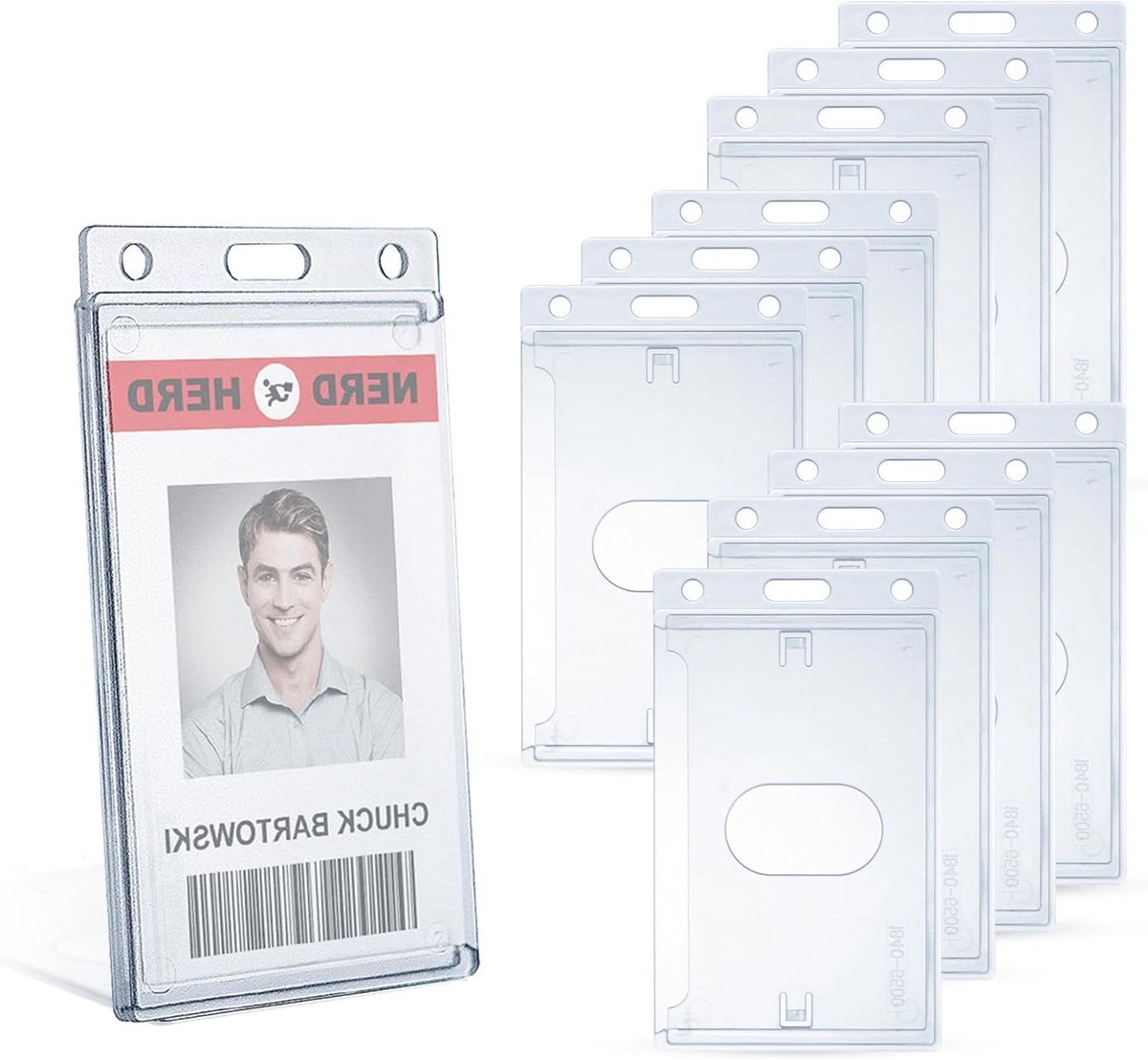ID-kaarthouders - Badgehouders Kaarthoesjes - Kaarten Beschermen - Duurzaam ABS Plastic - 10 stuks - Mat Transparant
