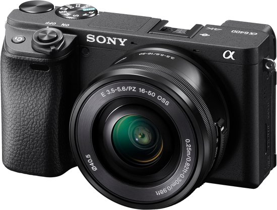 Sony A6400 + 16-50mm lens - APS-C Systeemcamera – Zwart