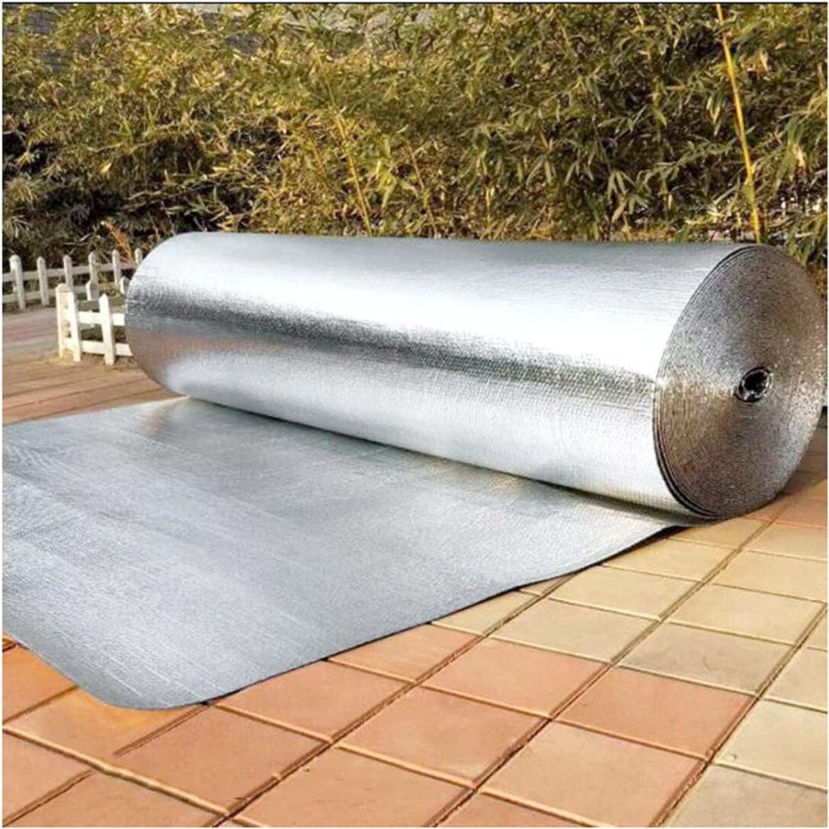 Reflecterende folie isolatie - Isolatie folie - Energie besparen - Dubbelzijdig aluminium - 1 x 20 meter - Zilver