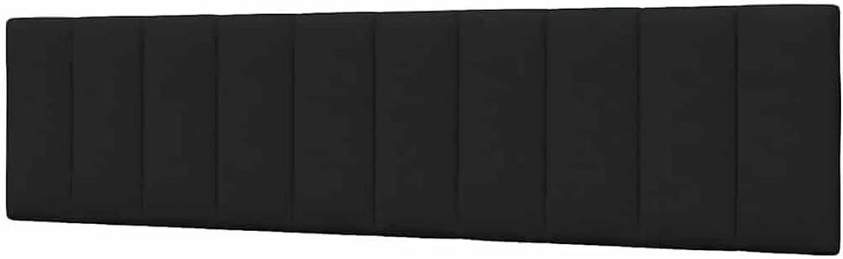 Hoofdbordkussen - Bedkussen Hoofdeinde - Comfortabel Lezen - Zachte PP-vezel vulling - 200 cm - Zwart