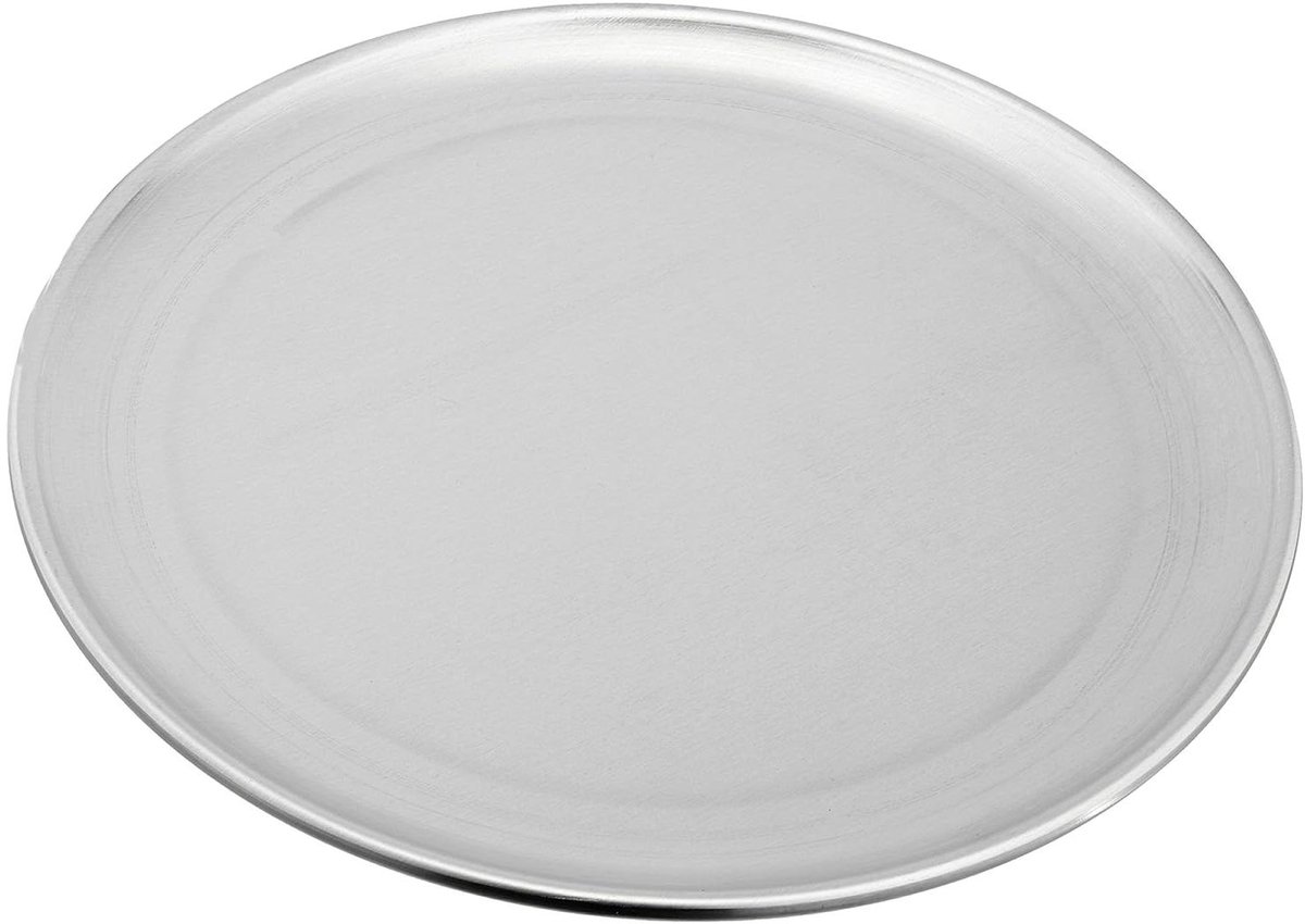 Pizzapan - Bakvorm Rond - Zelf Pizza Bakken - Aluminium Materiaal - 30 cm Diameter - Zilver