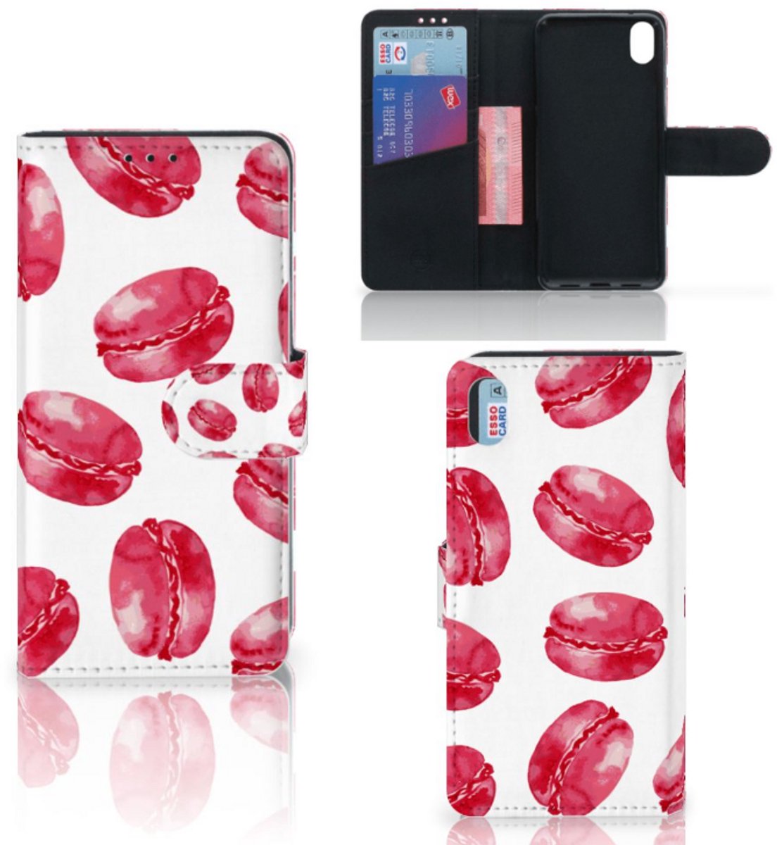 Xiaomi Redmi 7A Book Cover Pink Macarons