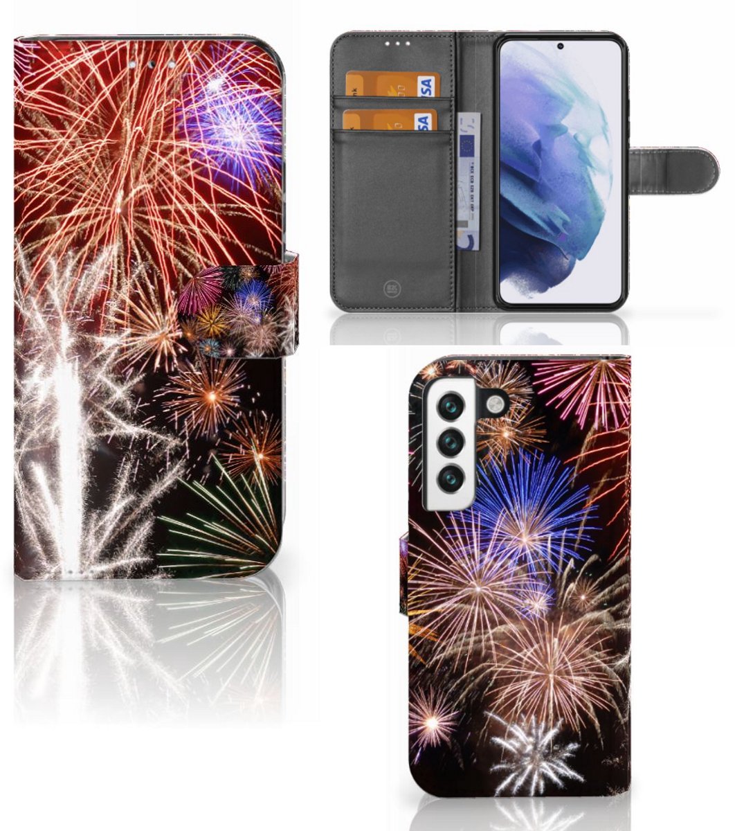 Samsung Galaxy S22 Wallet Case met Pasjes Vuurwerk